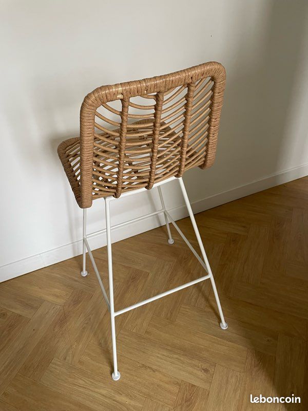 Chaise haute rotin (image 3)