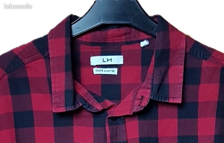 Chemise Homme Huk Fishing – Manches Longues – Taille L – Verte/bleue
