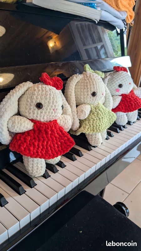 Peluche Lapin grande taille fait main au crochet (image 10)
