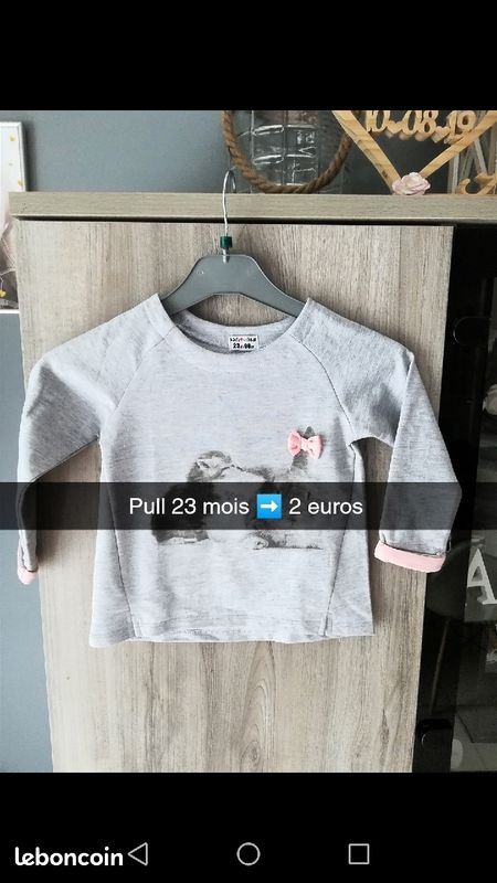 Pull fille 23 mois (image 1)