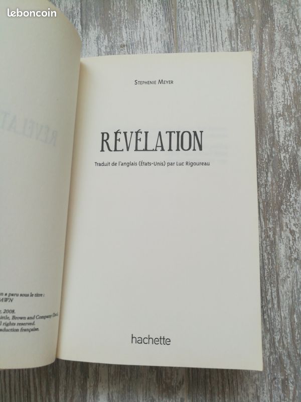 Livre roman Révélation de Stéphanie meyer tome 4 (image 8)