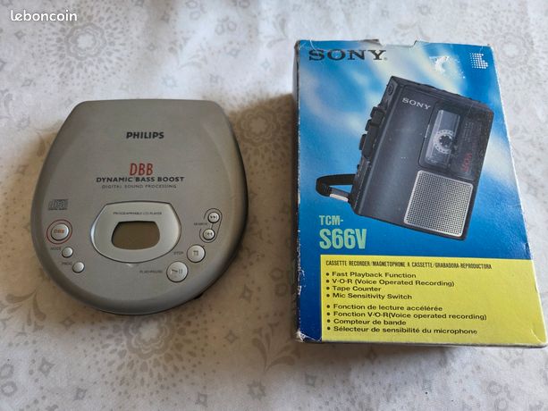 Walkman Sony TCM-S66V - Lecteur/enregistreur Micro-cassette, Pour Pièces Ou Réparation