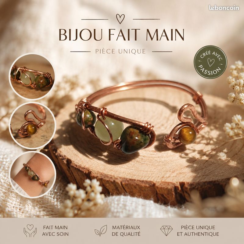 Bracelet cuivre fait main (image 3)