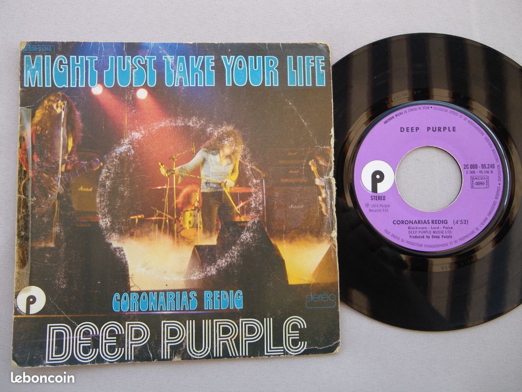 DEEP PURPLE 7" Might Just Take Your Life/ Coronarias Redig FRANCE (image 1)