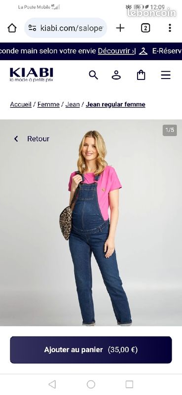 Salopette de grossesse en jean Vêtements