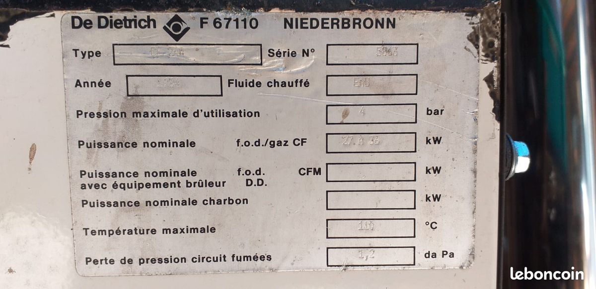 Chaudière fuel De Dietrich complète (image 3)