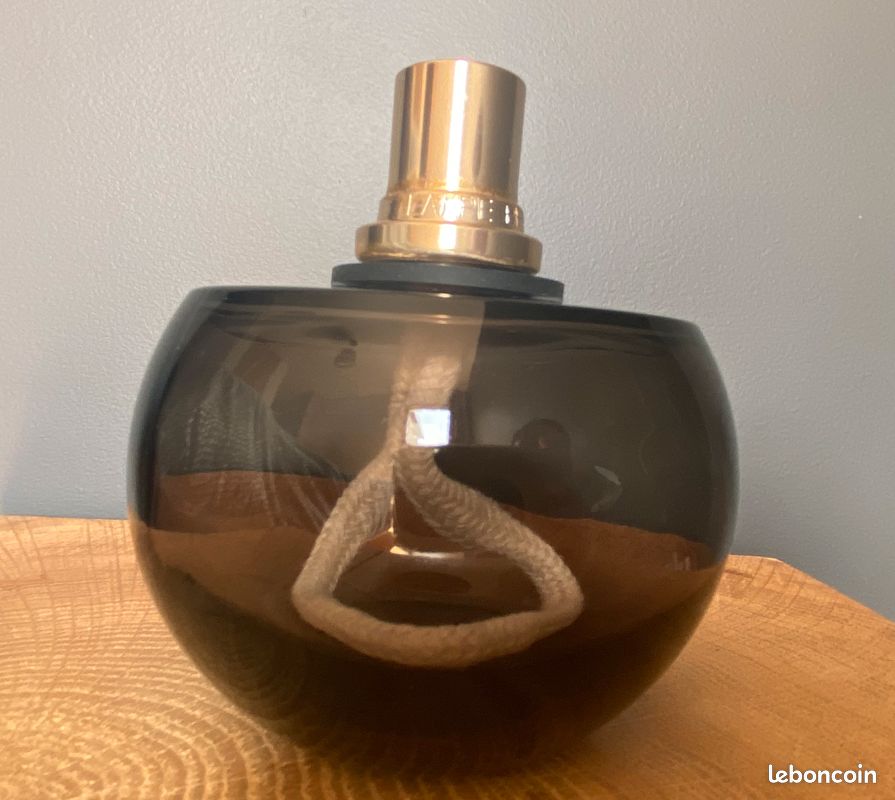 TRES ANCIENNE LAMPE Berger Paris En Verre Grave Au Cul Voir Dessin Et