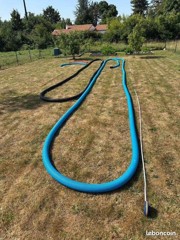 Lot gaines tpc rouge et bleu + drain (image 2)