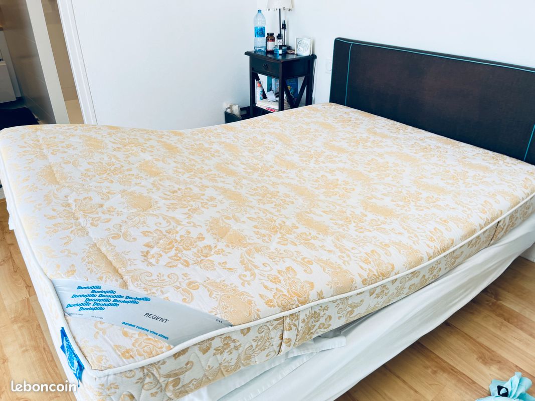 Sommier tapissier matelassé avec matelas DUNLOPILLO Stabiconfort (image 2)