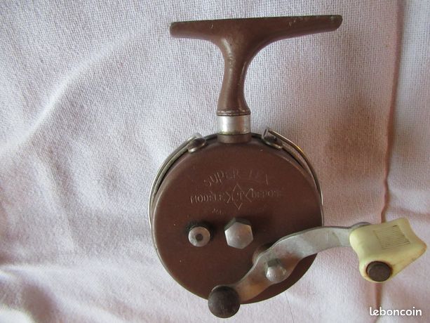 Ancien Moulinet De Pêche SUPER LEX I.T - Fabriqué En France - Vintage Collection Pêcheur Gris