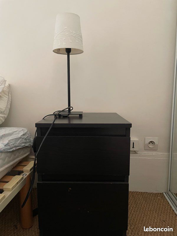 Table de chevet noire (image 1)