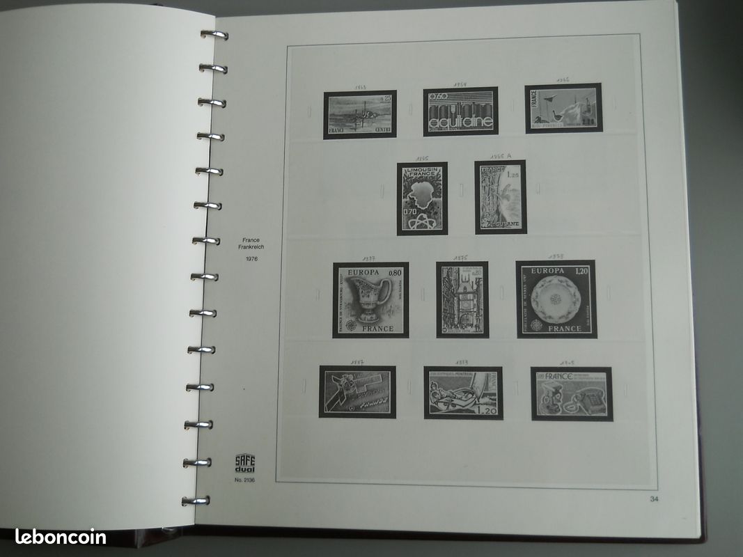 Album Safe France Timbres 1990-1994 - Sans Timbres - Album Classeur Vert - Occasion Bon état