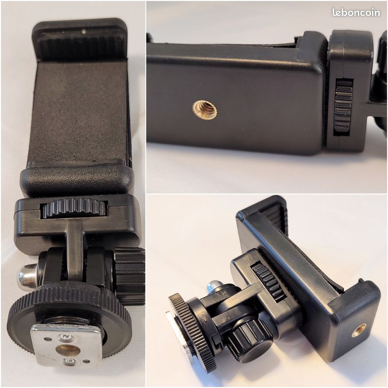 📸 1 Support de téléphone universel et 1 adaptateur griffe flash pour appareil photo – Neufs (image 7)