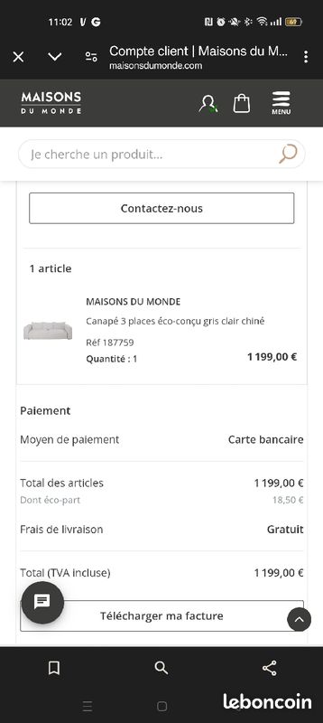 Canapé maison du monde (image 6)