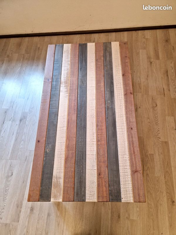 Table basse style industriel / bois (image 2)