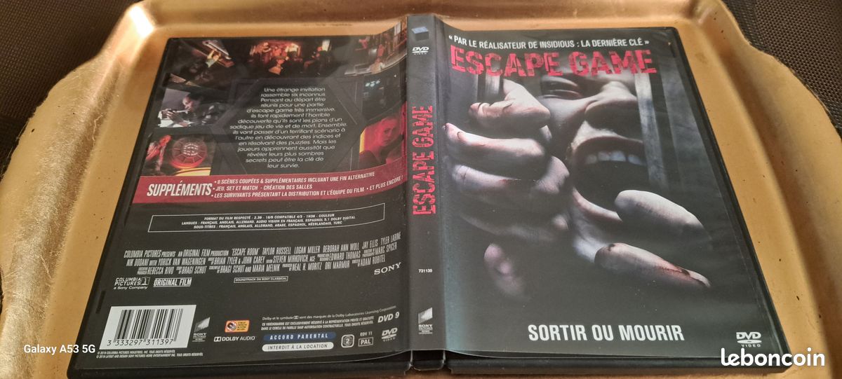 ESCAPE GAME dvd (image 1)
