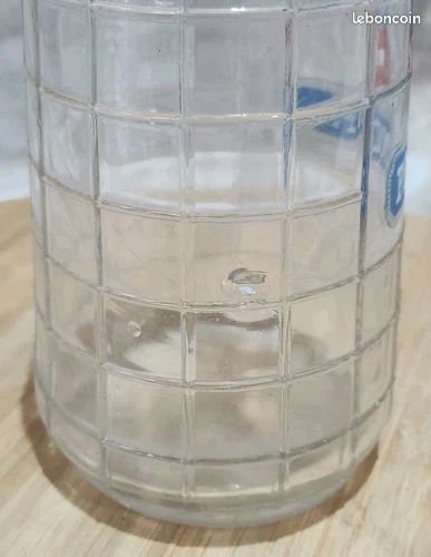 Ancienne carafe publicitaire PERNOD FILS en verre de FLORENT LYON croix suisse (image 10)