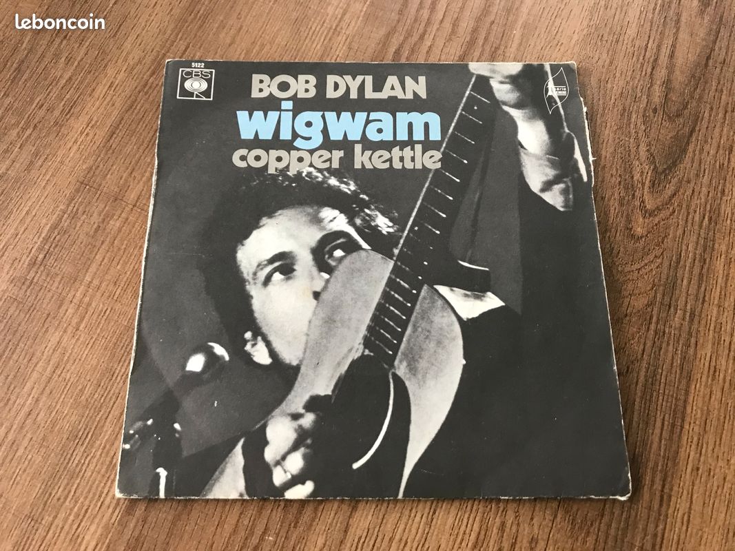 BOB DYLAN : Wigwam / Copper Kettle 7" 45T 1970 French CBS 5122 BIEM (image 1)
