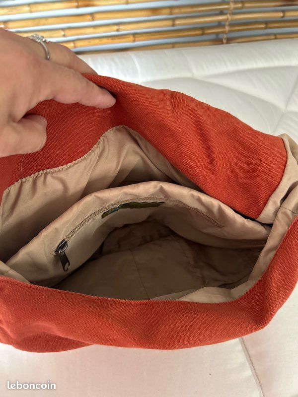 Sac à main, forme, cartable, nature et découvertes orange, et cuir (image 5)