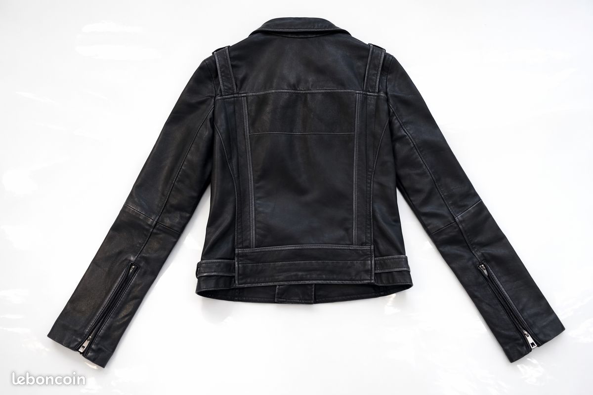 Gilet En Cuir Véritable Barneys Biker – Homme, Taille L, Occasion Parfait état