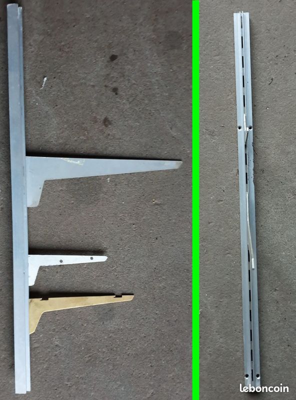 Lot Crémaillères M19 alu et acier encastrables + consoles (image 6)