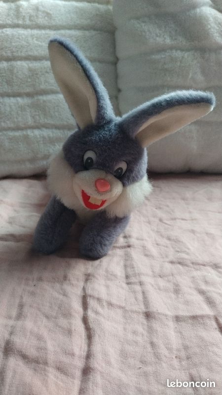 Doudou lapin gris (image 1)