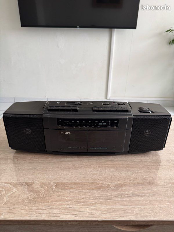 Chaîne radio / cassette Philips vintage - bon état (image 1)