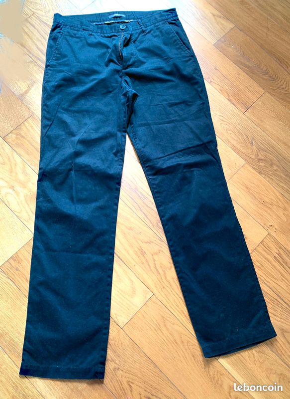 Pantalon Homme GAP Coupe Droite Vintage Lavé Bleu Marine - Taille 32x30, 100% Coton, Chino, Neuf Avec étiquettes
