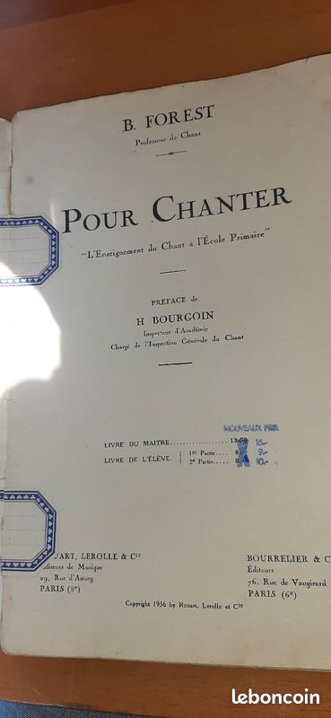 Vintage 1936 Pour chanter Forest (image 2)
