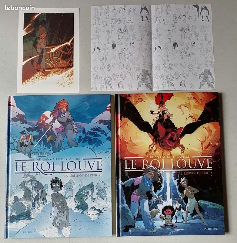 Lot 2 BD Le Roi Louve + ex-libris (image 1)