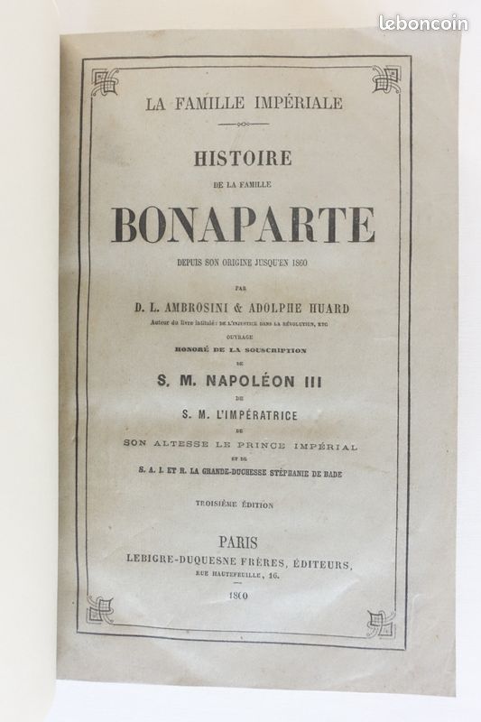 Histoire de la famille Bonaparte - D. L. Ambrosini / Adolphe Huard 1860 (image 5)