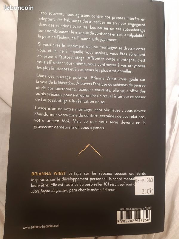 Uniquement en Martinique Livre La montagne c´est toi de Brianna wiest (image 3)