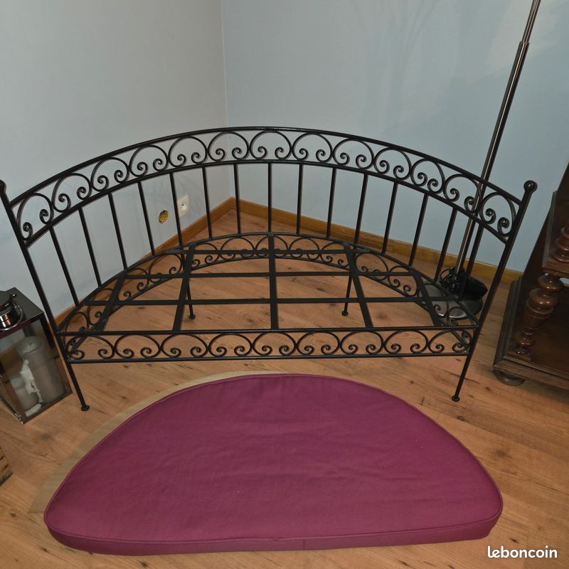 Banquette fer forgé demie lune (image 4)