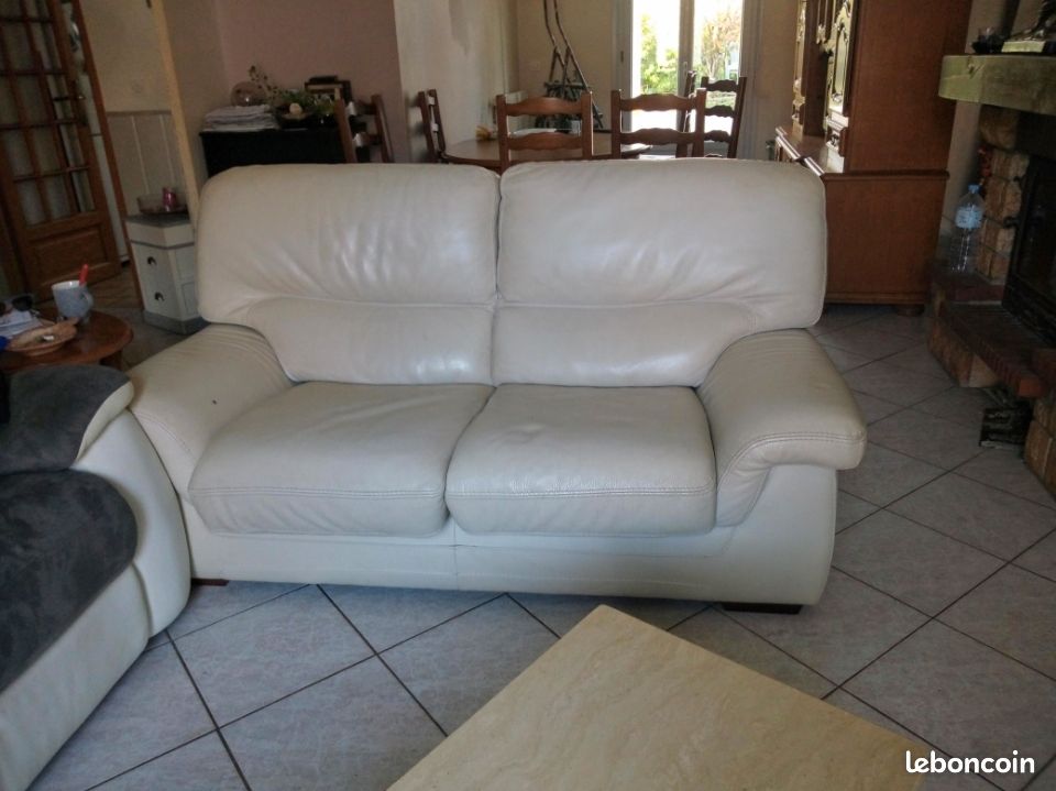 Vends canapé blanc (image 1)