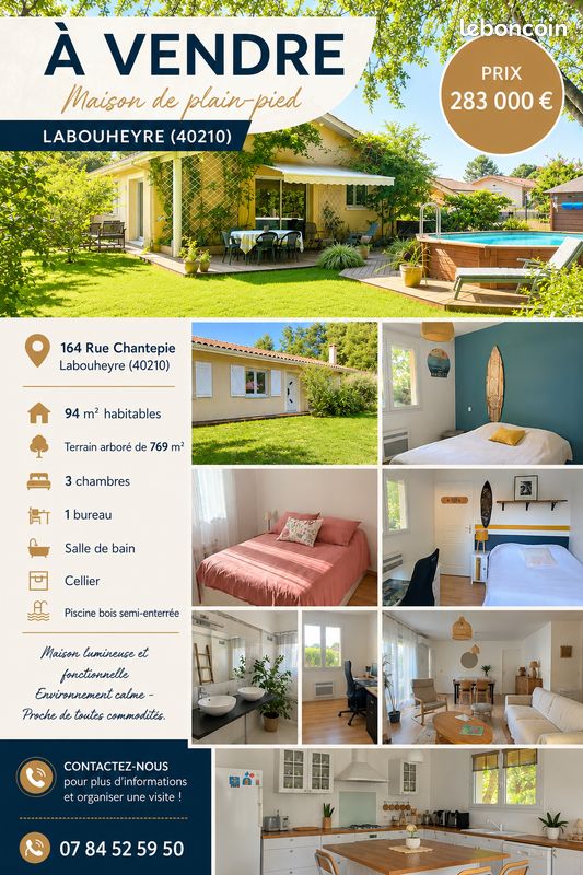Maison 5 pièces 94 m² · à Labouheyre · 94 m² · 283 000 €