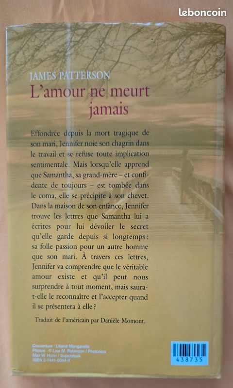 Livre L'amour ne meurt jamais de James Patterson (image 3)