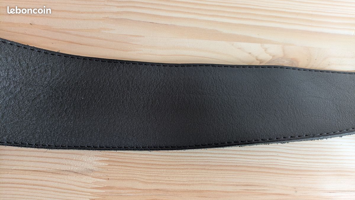 Ceinture cuir WE noire 85 cm (image 6)