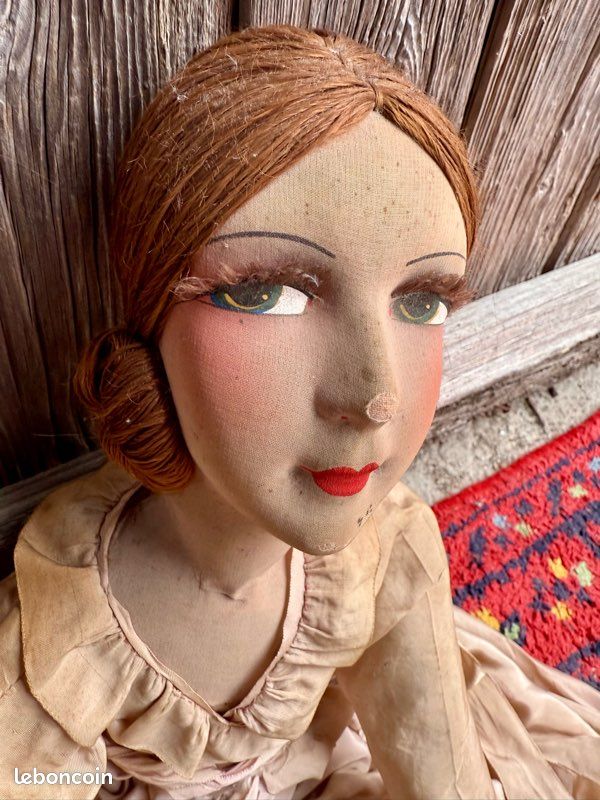 ANCIENNE POUPÉE DE salon 48 cm de long EUR 64,00 - PicClick FR