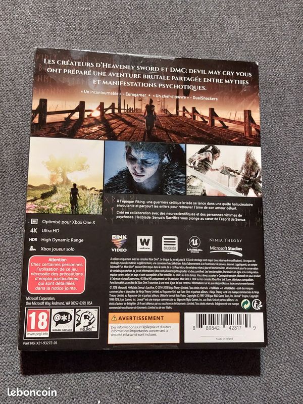 Jeu Hellblade Senua's Sacrifice XboxOne Jeux vidéo