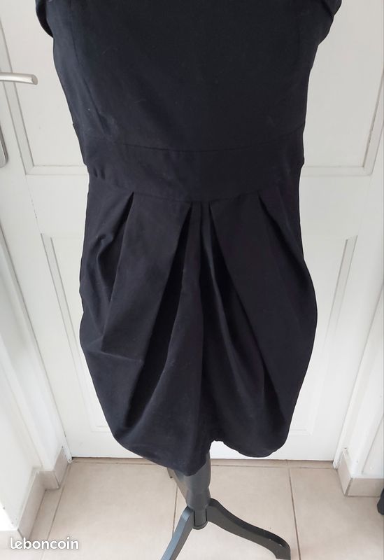 Robe Noire LMV Modèle VERONE Taille 38 - Neuf Sans étiquettes, Longueur Genou
