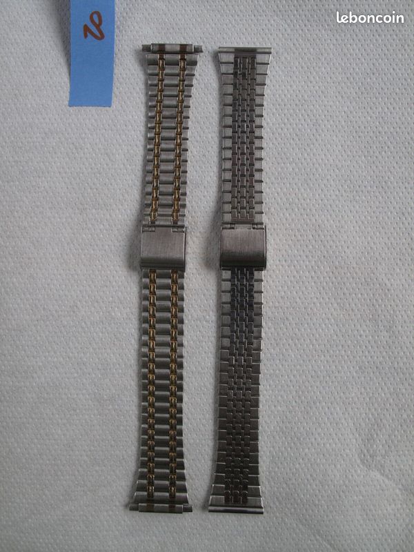 Lot de bracelets de montre en métal, vintage, 70's, 80's (image 5)