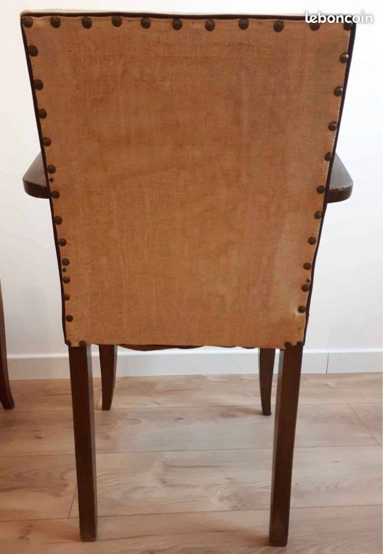 Lot 2 chaises fauteuils bridge vintage années 50 (image 4)