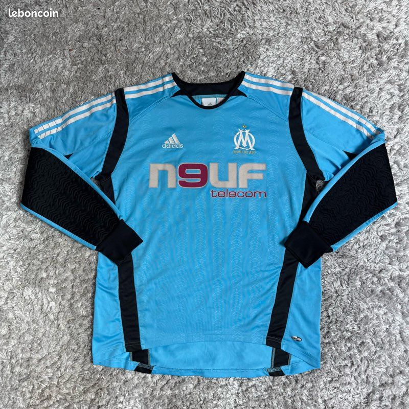 Maillot Adidas Vintage OM Olympique de Marseille Neuf Telecom Manches Longues