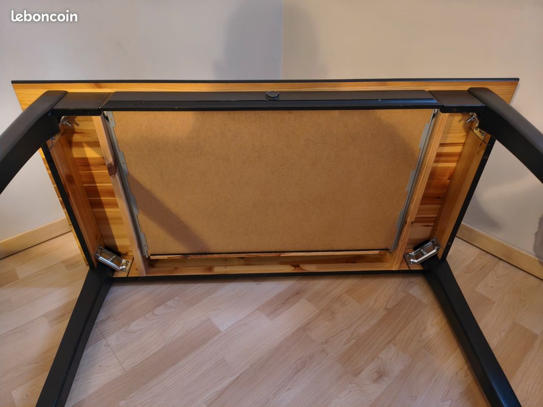 Bureau en pin massif – style classique chic, pieds galbés (image 7)