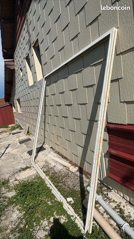 Lot menuiseries PVC blanc — porte-fenêtre 1 vantail + baie coulissante 2 vantaux (avec dormants) (image 4)