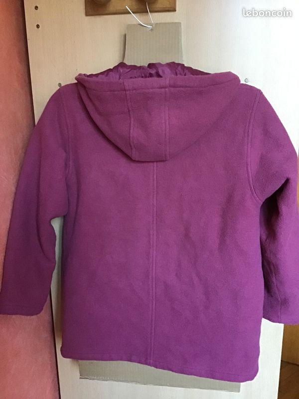 Manteau dufflecoat mauve (image 3)