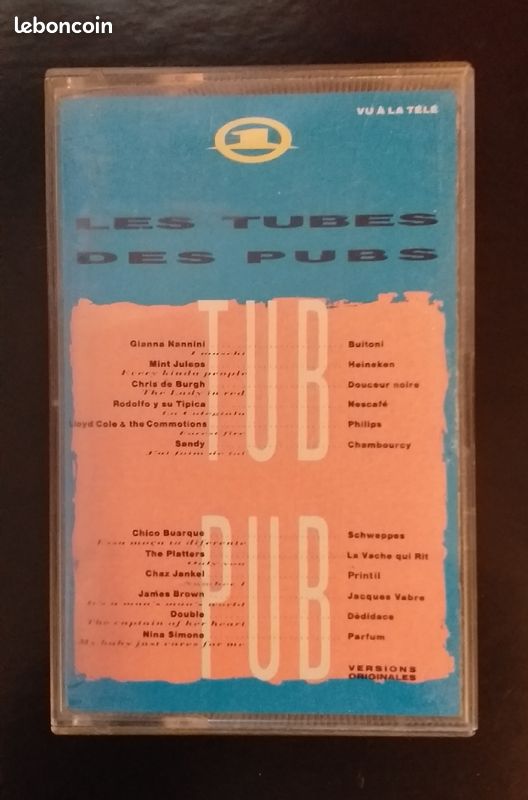 Cassette audio compilation : LES TUBES DES PUBS (image 1)
