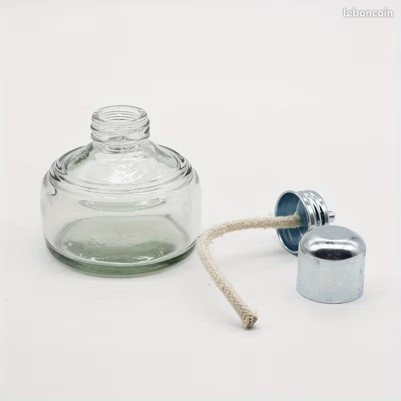 Lampe à Alcool AIESI® En Acier Inoxydable 120ml - Brûleur Réchaud Professionnel Avec Mèche, Bouchon à Vis Et Garantie 24 Mois