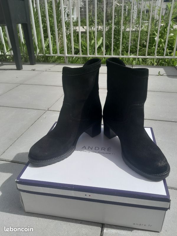 Bottines Tamaris cuir noir – Taille 38 – Bon état (image 2)