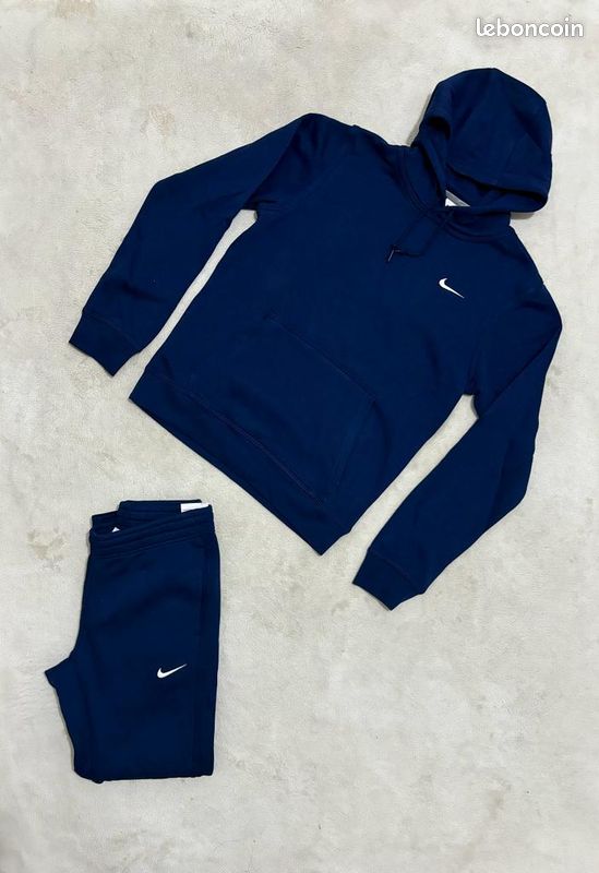 Ensemble à capuche Nike Club Swoosh Bleu Marine taille M (image 2)